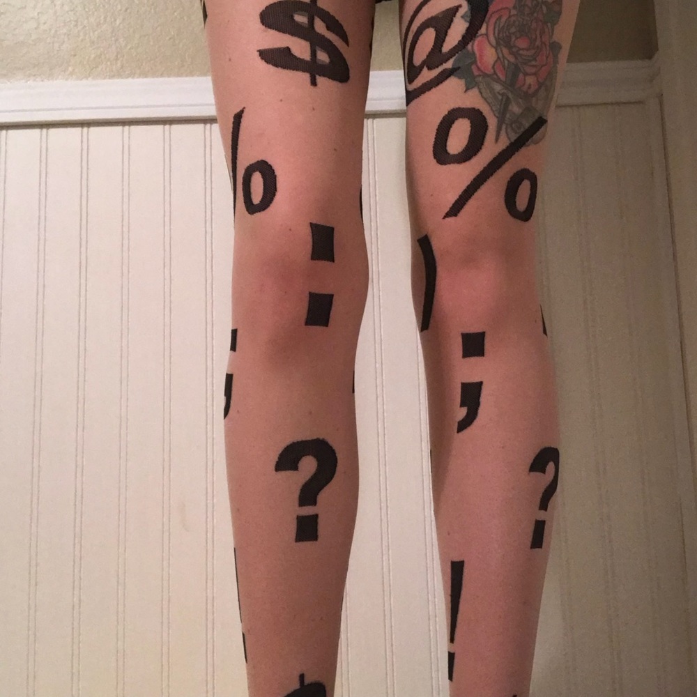 Brand new American apparel tights $&=#:?()@ signs - Picture 4 of 4